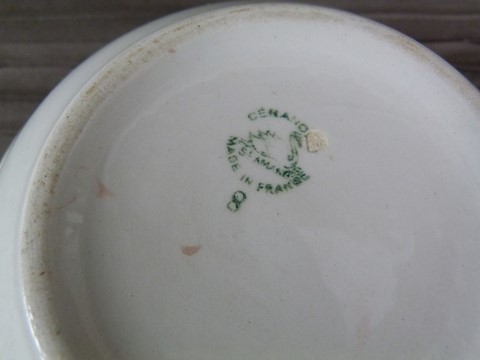 Porte éponge ancien bol à barbe St Amand Céranord