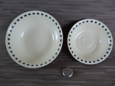 Lot ancien porte savon et bol à barbe faïence