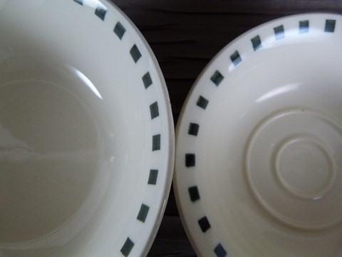 Lot ancien porte savon et bol à barbe faïence