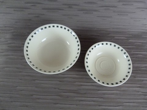 Lot ancien porte savon et bol à barbe faïence