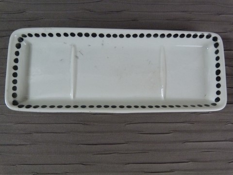 Lot ancien porte peigne et éponge céramique