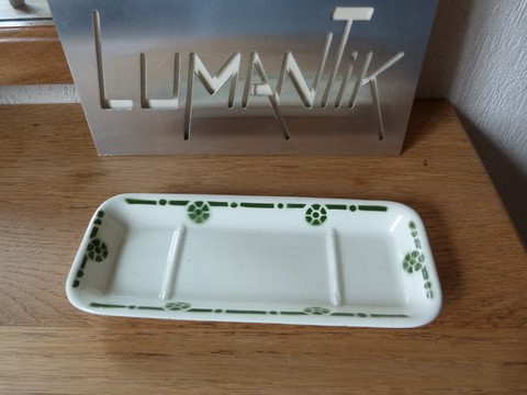 Porte peigne ancien céramique HBC Primevères 