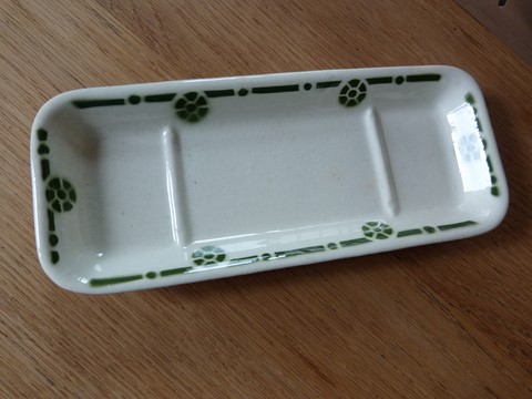 Porte peigne ancien céramique HBC Primevères 