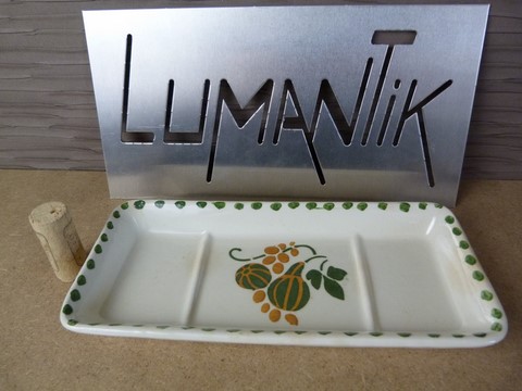 Porte peigne ancien faïence HBCM France Coloquinte