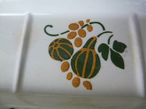 Porte peigne ancien faïence HBCM France Coloquinte