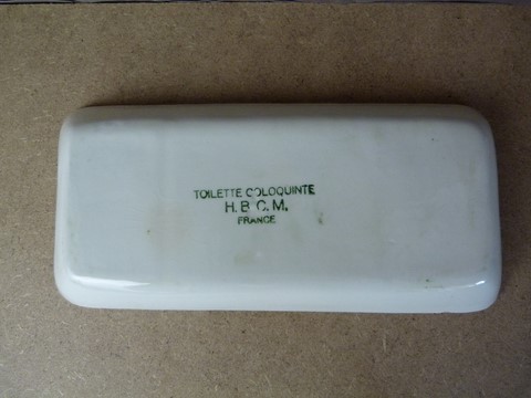 Porte peigne ancien faïence HBCM France Coloquinte
