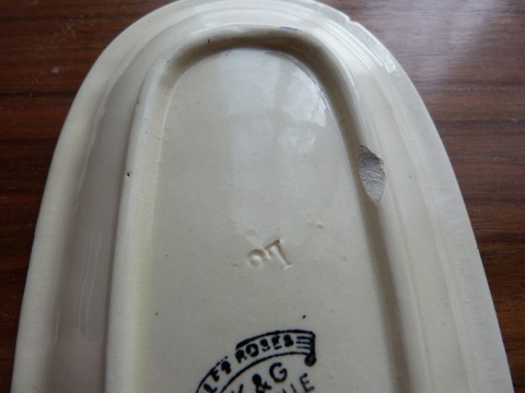 Ancien porte peigne KG Lunéville Les Roses