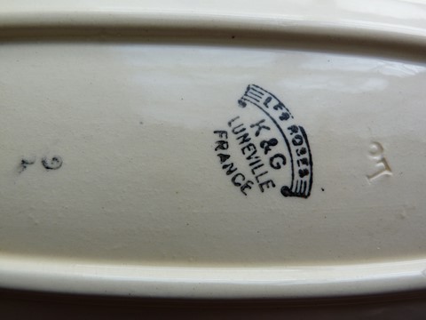 Ancien porte peigne KG Lunéville Les Roses