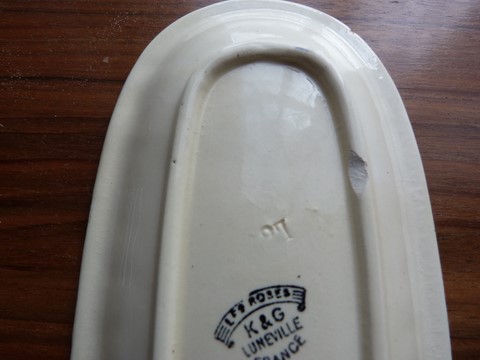 Ancien porte peigne KG Lunéville Les Roses