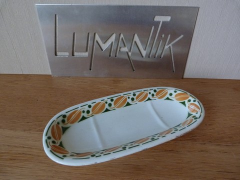 Ancien porte peigne céramique KG Lunéville Marocain