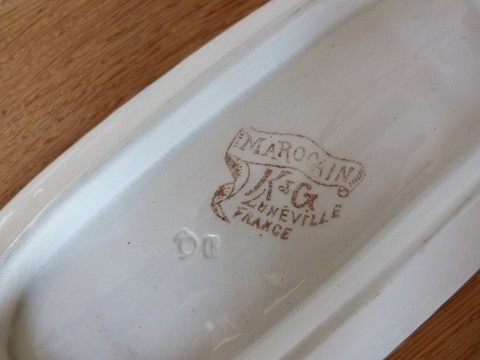 Ancien porte peigne céramique KG Lunéville Marocain