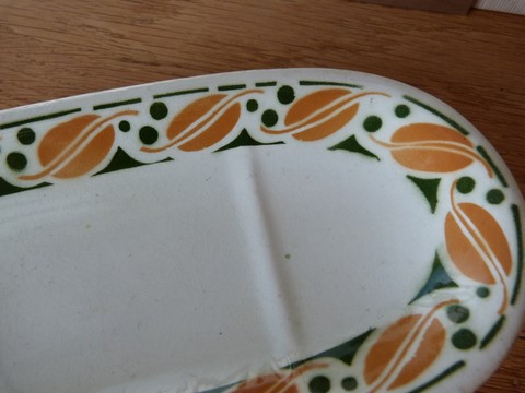 Ancien porte peigne céramique KG Lunéville Marocain