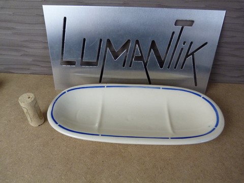 Porte peigne ancien faïence KG Lunéville 