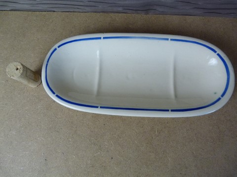 Porte peigne ancien faïence KG Lunéville 