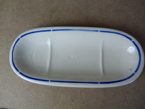 Porte peigne ancien faïence KG Lunéville 