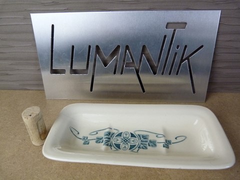 Porte peigne ancien céramique Longchamp Carmen art nouveau