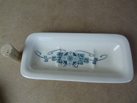 Porte peigne ancien céramique Longchamp Carmen art nouveau