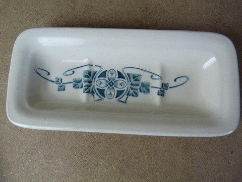 Porte peigne ancien céramique Longchamp Carmen art nouveau