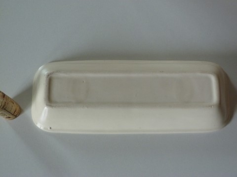 Ancien porte peigne faïence bordure filet noir