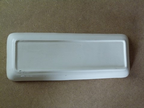 Porte peigne faïence ancienne décor rouge