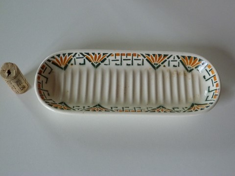 Porte peigne ancien céramique St Amand Nord France 