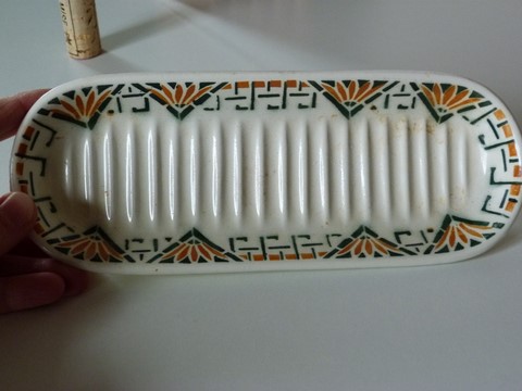 Porte peigne ancien céramique St Amand Nord France 