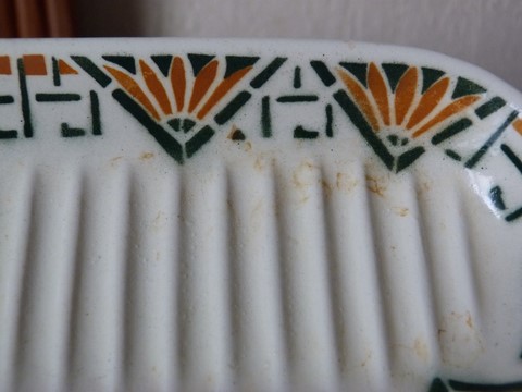 Porte peigne ancien céramique St Amand Nord France 