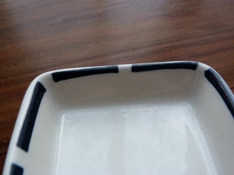 Ancien porte peigne rectangle vert