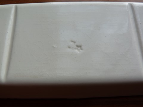 Ancien porte peigne rectangle vert