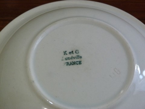 Ancien porte savon faïence KG Lunéville