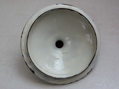 Ancien pot à épices émaillé café art déco