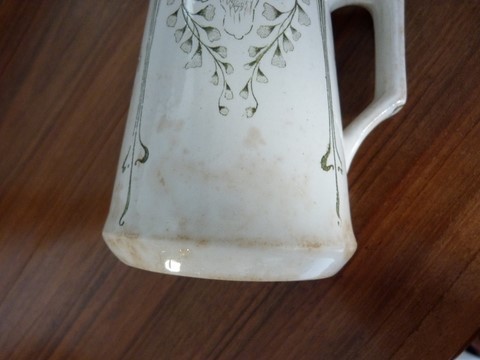 Pot à lait ancien Creil Montereau Labrador Art nouveau XIXème