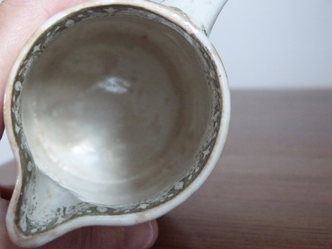 Pot à lait ancien Creil Montereau Labrador Art nouveau XIXème