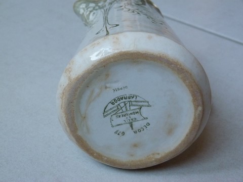 Pot à lait ancien Creil Montereau Labrador Art nouveau XIXème