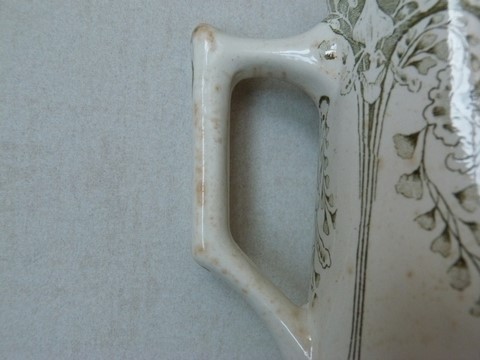 Pot à lait ancien Creil Montereau Labrador Art nouveau XIXème