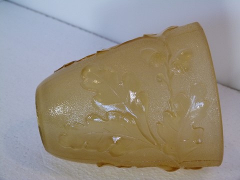 Lot 3 tulipes anciennes ambrées feuilles de chêne