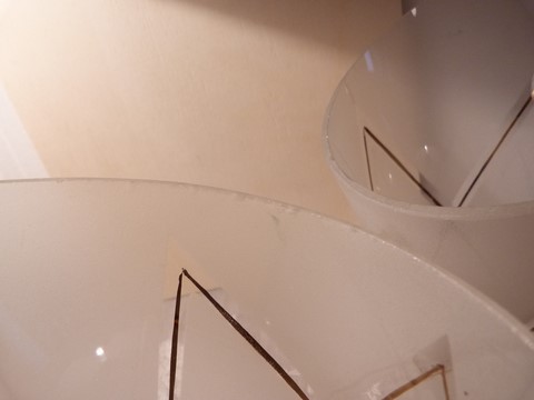 Lot 2 tulipes verre de lustre année 50 DLG Lunel Arlus