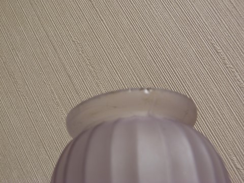 Tulipe violette ancienne verre en pétales art nouveau 