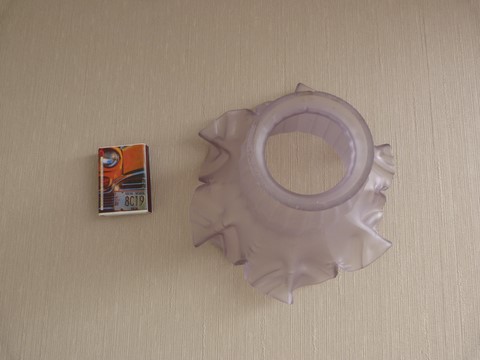 Tulipe violette ancienne verre en pétales art nouveau 