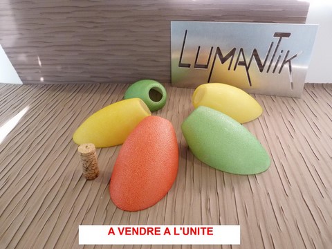 Tulipe unité verre granité tronqué 1950 stilnovo