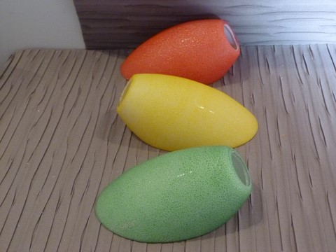 Tulipe unité verre granité tronqué 1950 stilnovo