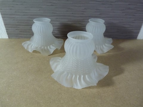 lot 3 tulipes pour lustre ou applique