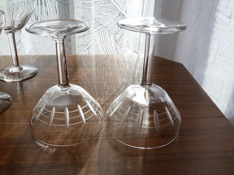 Lot 8 coupes à champagne anciennes art déco