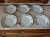 Lot 6 assiettes plates anciennes St Amand modèle 4003