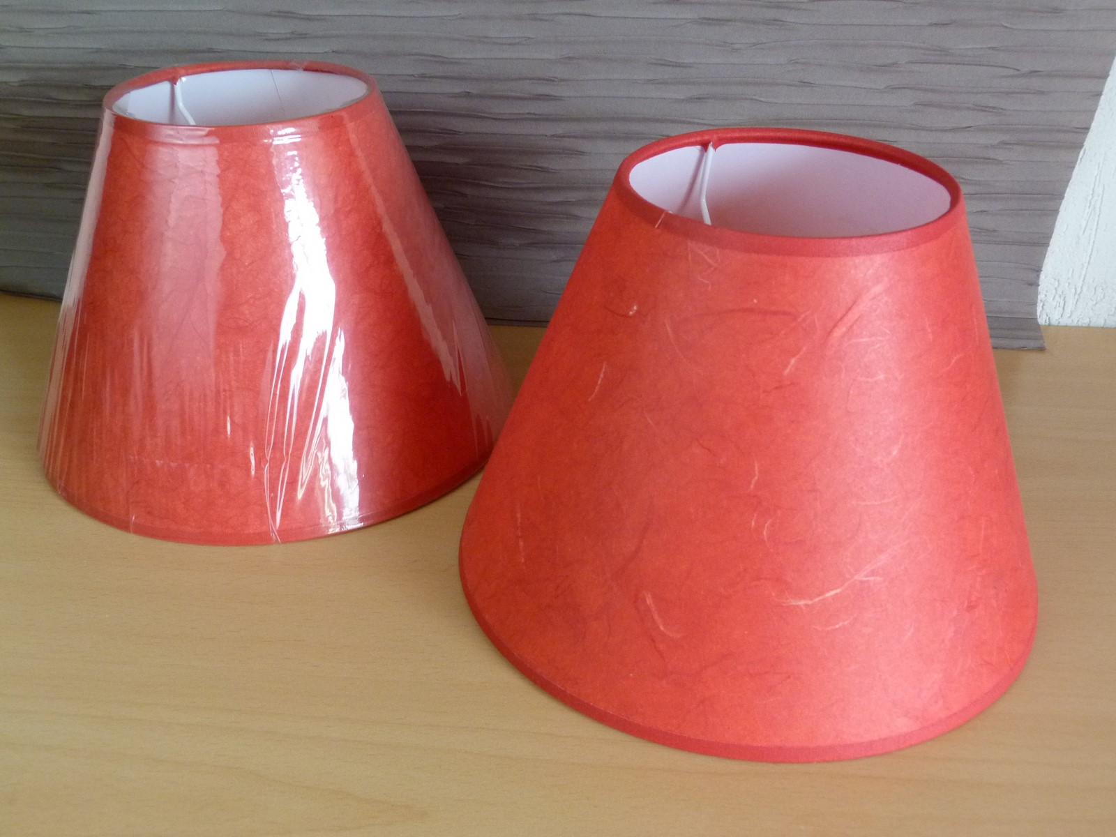 Abat jour papier rouge neuf